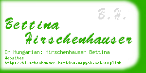 bettina hirschenhauser business card